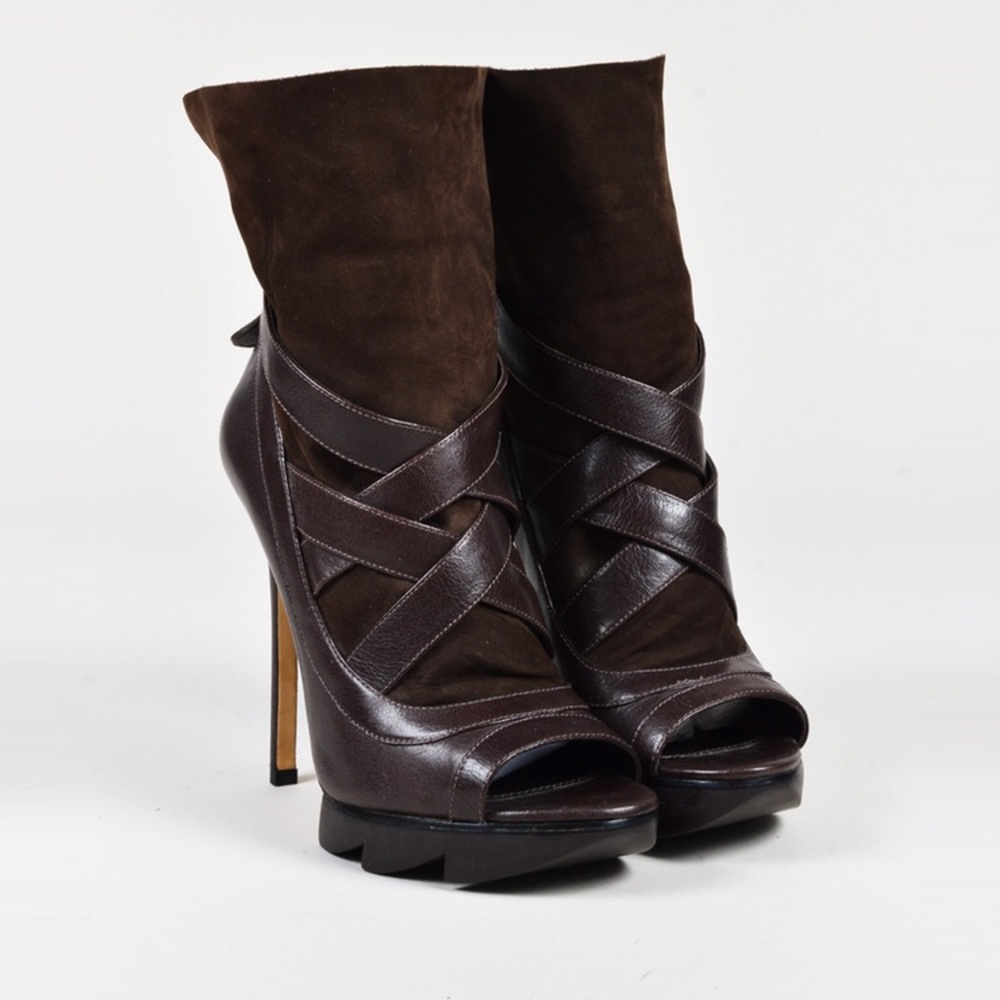 🚫SOLD🚫Brown leather ankle boots
